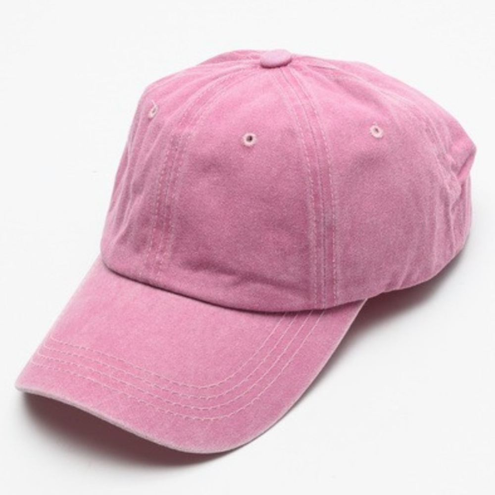 CLASSIC PLAIN VINTAGE WASHED BASEBALL CAP in Washed Pink